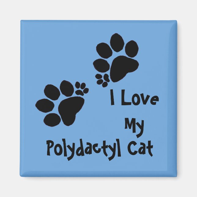 Magnet - Two Polydactyl Pawprints (Devant)