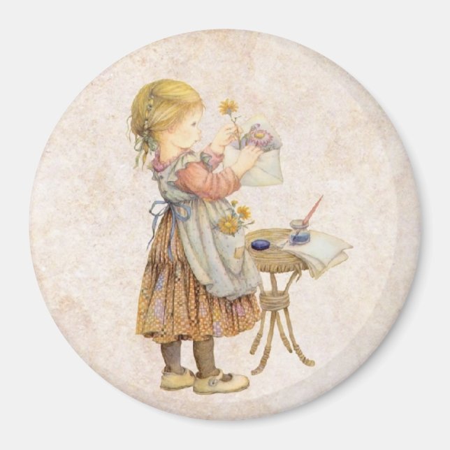 Magnet vintage pour fille (Devant)
