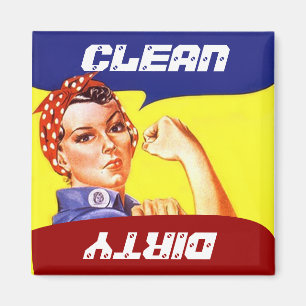 Magnet Vintage Rosie Riveter Lave-vaisselle Retour