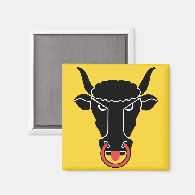 Magnet with Flag of Uri Canton, Switzerland (Recto/Verso)