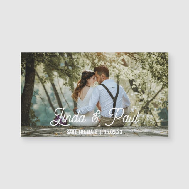 Magnetic card save the date to customize (Devant)