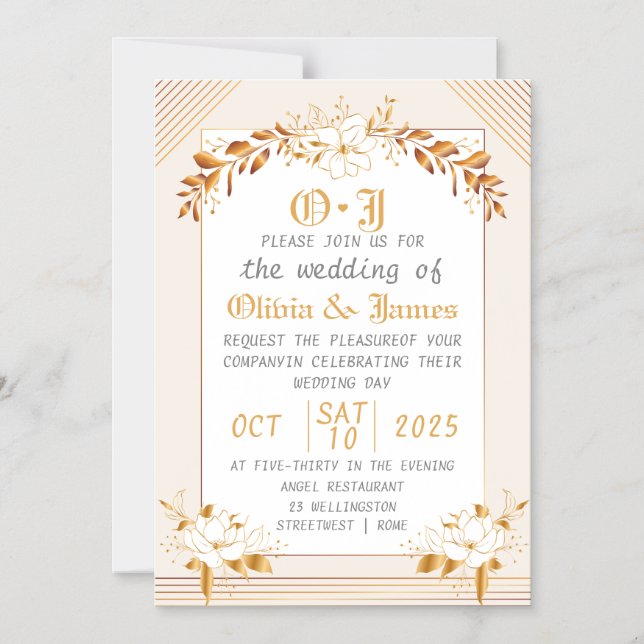 Magnetic Save the Date Wedding Invitation (Recto)