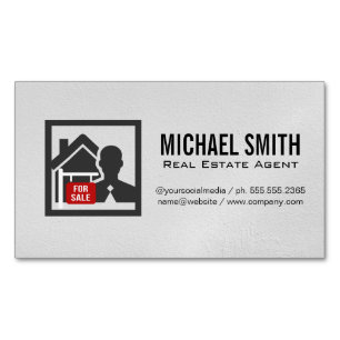 Magnétique Agent immobilier   Carte de visite du Gestionnaire