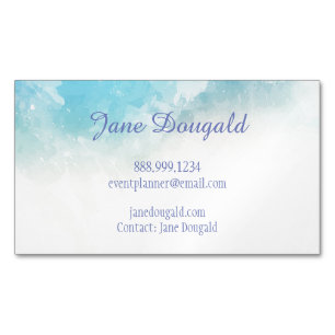 Magnétique Aquarelle Pastel Blues rose Carte de visite person