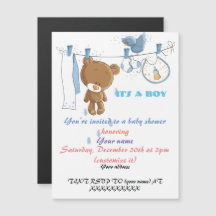 Baby shower Invitation pour un bébé garçon
