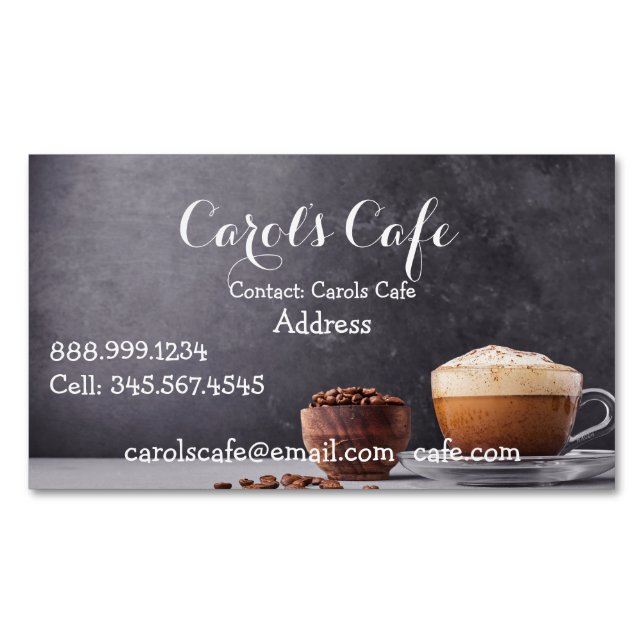 Magnétique Café Café sur mesure Café Café Carte de visite (devant)