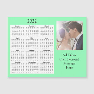 Magnétique Calendrier Mini Photo de Mariage 2022 Invitation M