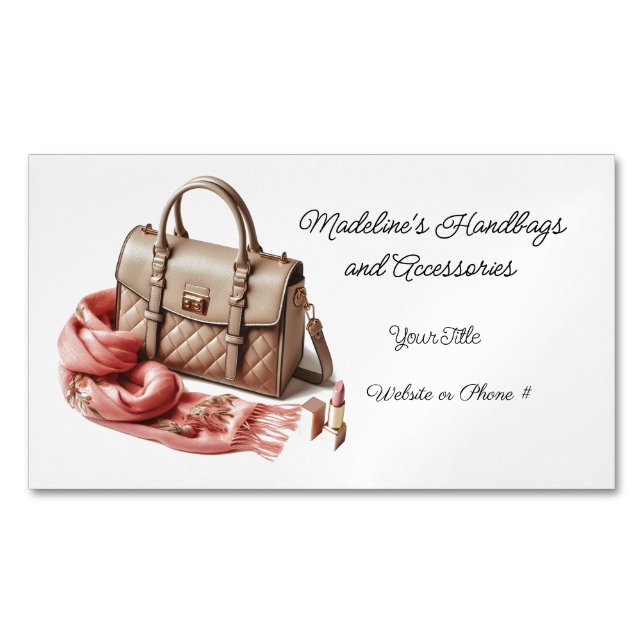 Magnétique Carte de visite d'accessoire de sac à main de créa (devant)