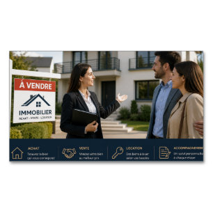 Magnétique Carte de visite d'agent immobilier professionnel