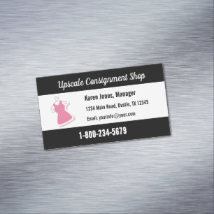Magnétique Carte de visite de magasin de consignation avec lo