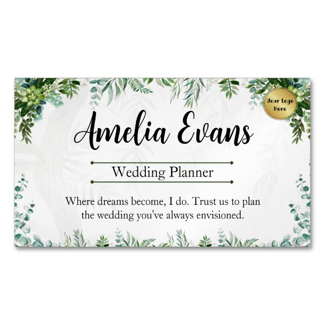 Magnétique Carte de visite de mélange botanique feuilleté per (devant)