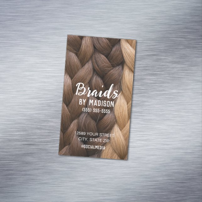 Magnétique Carte de visite de tressage de cheveux (In Situ)