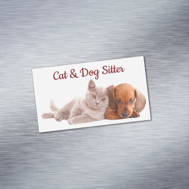 Magnétique Carte de visite du chien et du chat (In Situ)