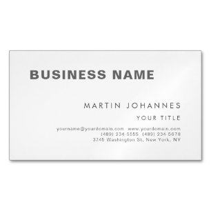 Magnétique Carte de visite élégante et tendance noir et blanc