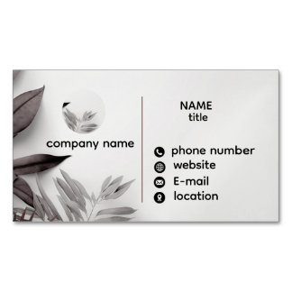 Magnétique Carte de visite florale minimaliste élégante 