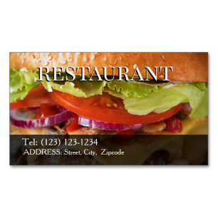 Magnétique carte de visite modifiable de restaurant