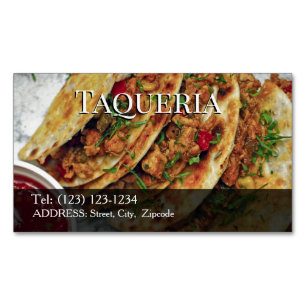 Magnétique carte de visite modifiable de taqueria