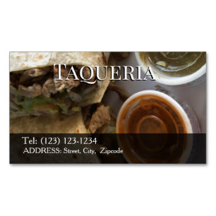 Magnétique carte de visite modifiable de taqueria