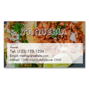 Magnétique carte de visite modifiable services de taqueria