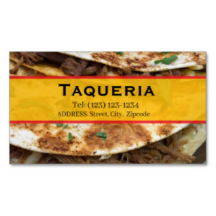 Magnétique carte de visite modifiable services TAQUERIA