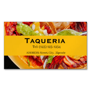 Magnétique carte de visite modifiable services TAQUERIA