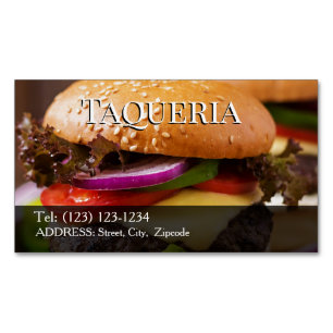 Magnétique carte de visite modifiable taqueria