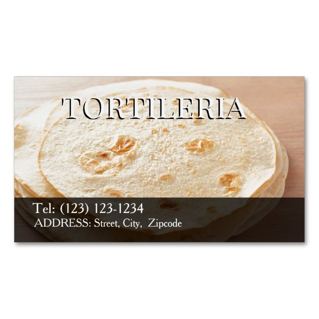 Magnétique carte de visite modifiable tortilleria (devant)