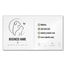 Carte de visite personnalisée pour magasin d'anima