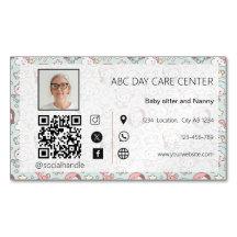 Carte de visite professionnelle avec photo personn