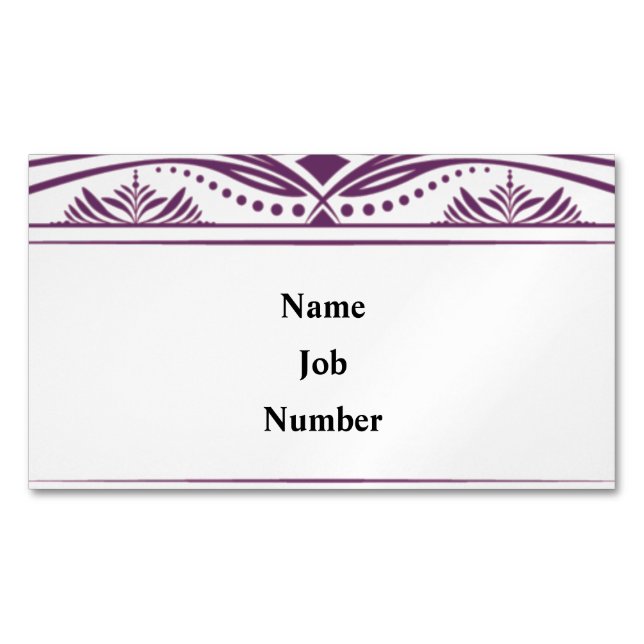 Magnétique Carte de visite puissant, 3,5 pouces x 2,5 pouces (devant)