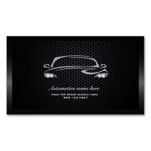 Magnétique Chic noir minimaliste carte de visite de voiture m