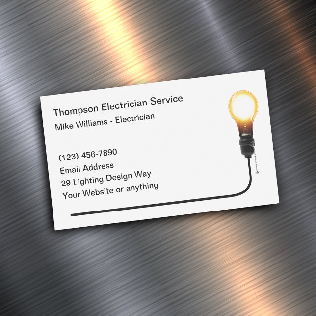 Magnétique Conception de carte de visite modifiable Électrici (Créateur téléchargé)