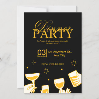 Magnétique Customizable Dinner Party Invitation Card