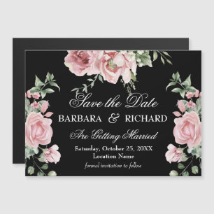 *Magnétique Élégant Floral Mariage Enregistrer la 