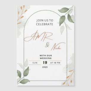 Magnétique Elégant mariage Invitation à célébrer Amr & Nada