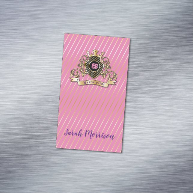 Magnétique Elegenat Gold Monagram Carte de visite (In Situ)