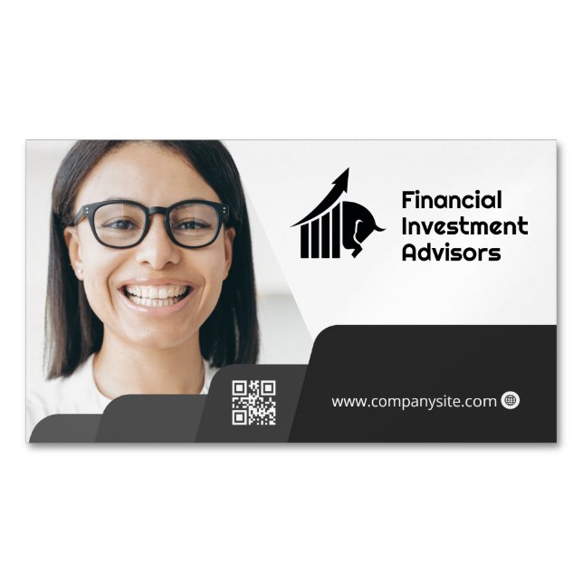 Magnétique Femme souriante | Entreprise | Carte de visite de  (devant)