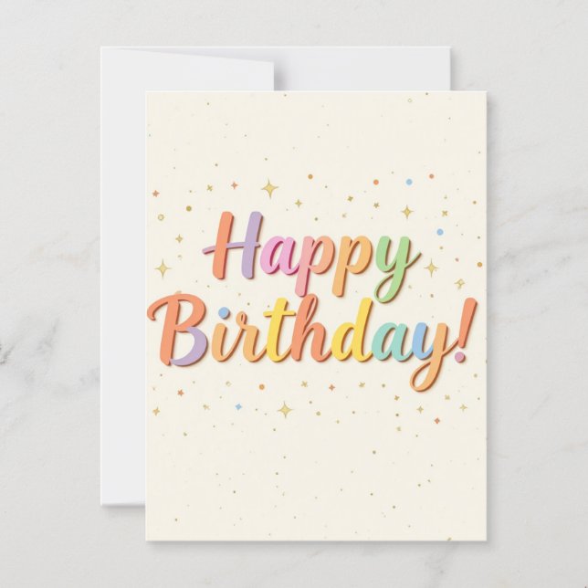 Magnétique Happy Birthday Invitation Card  (Recto)