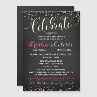 Magnétique Invitation de baby shower, amis communs