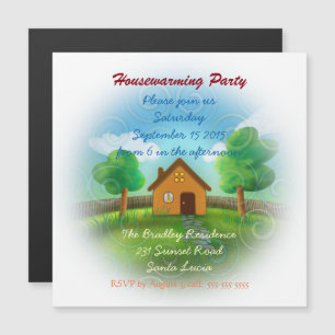 Magnétique Invitation de la partie de réchauffement domestiqu