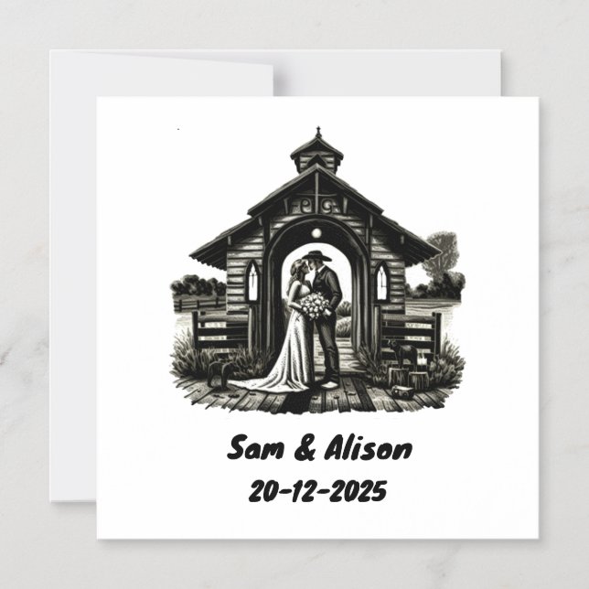 Magnétique Invitation de mariage (Recto)