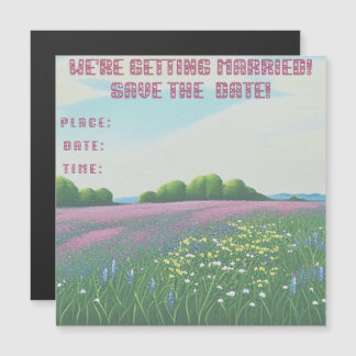 Magnétique Invitation de peinture Mariage fleur sauvage