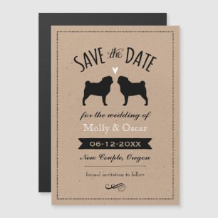 Magnétique Invitation de sauvegarde de la date de mariage de 