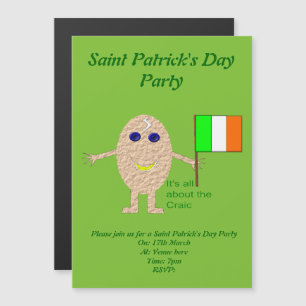 Magnétique Invitation personnalisé d'oeuf irlandais patriotiq