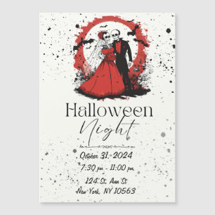 Magnétique Invitation Red Halloween