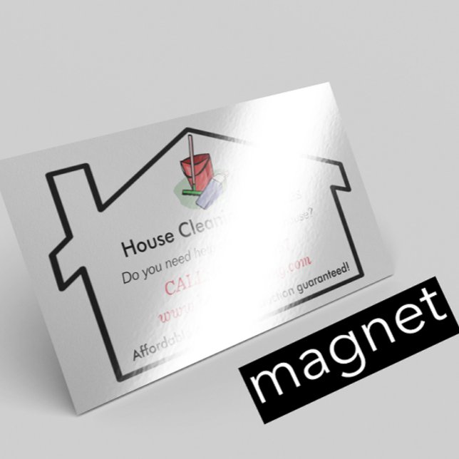 Magnétique Modèle de carte de visite Services de nettoyage de (Créateur téléchargé)