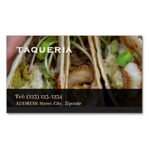 Magnétique services de taqueria carte de visite modifiable
