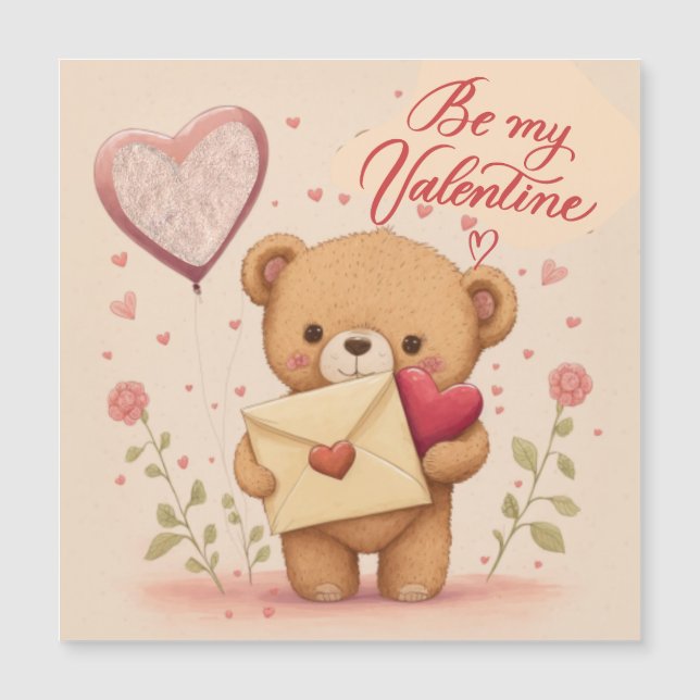 Magnétique Soyez mon invitation Valentine (Devant)