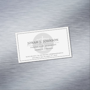 Magnétique Thème minimal de l'avocat   CARTE DE VISITE