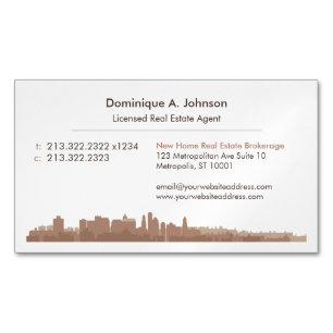 Magnétique Urbain Immobilier Personnalisé Carte de visite mag